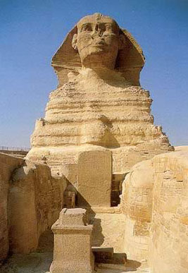 Front view of the sphinx